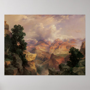 Vintage Landscape, Grand Canyon by Thomas Moran Poster