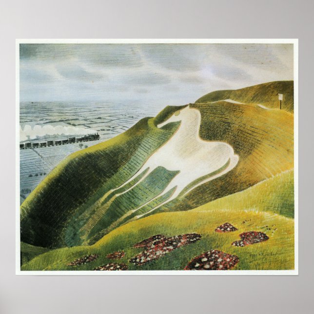 Vintage Landscape In England, Retro Landscape Poster (Front)
