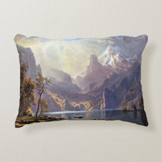 Vintage Landscape, Lake Tahoe by Albert Bierstadt Decorative Cushion