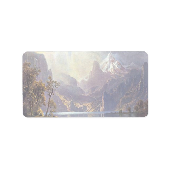 Vintage Landscape, Lake Tahoe by Albert Bierstadt Label (Front)