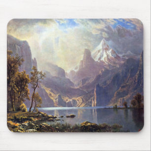 Vintage Landscape, Lake Tahoe by Albert Bierstadt Mouse Mat