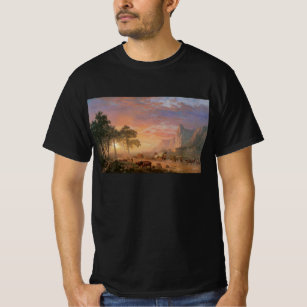 Vintage Landscape, Oregon Trail by Bierstadt T-Shirt