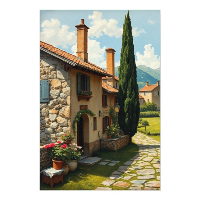 Vintage Landscape Photo Print (Front)