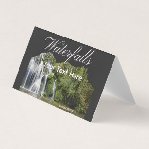 Vintage Landscape Waterfalls Business Card