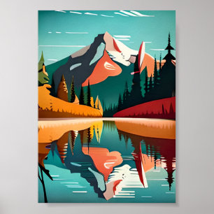 vintage landscape wilderness poster