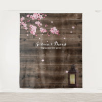 Vintage Lantern Pink Floral Wedding Backdrops