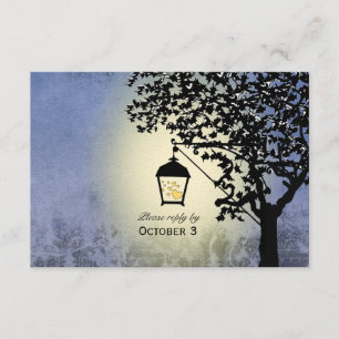 Vintage Lantern Streetlamp RSVP Card