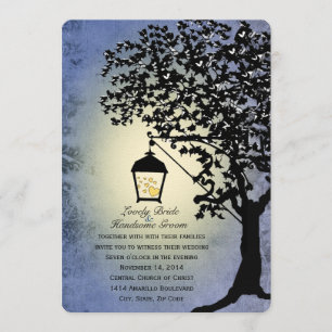 Vintage Lantern Streetlamp Wedding Invitation