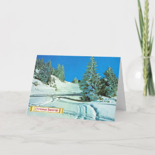 Vintage Lapland, Norwegian wood Holiday Card