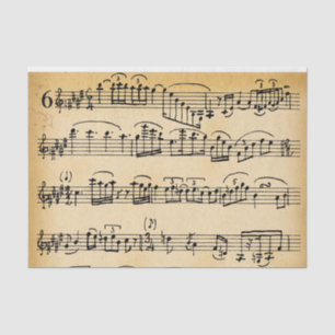 Vintage Large Music Notes Sheet Decoupage 