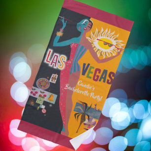 Vintage Las Vegas Bachelorette Weekend Party  Beach Towel