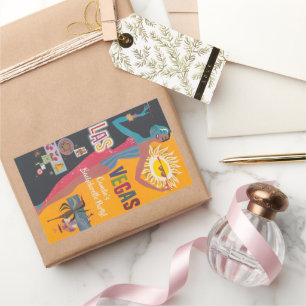 Vintage Las Vegas Bachelorette Weekend Party Rectangular Sticker