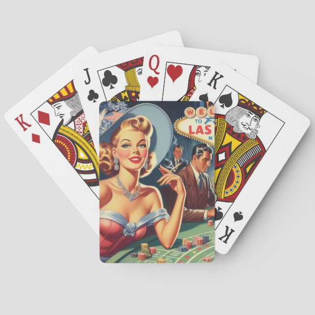 Vintage Las Vegas Casino Pin Up Playing Cards (Back)