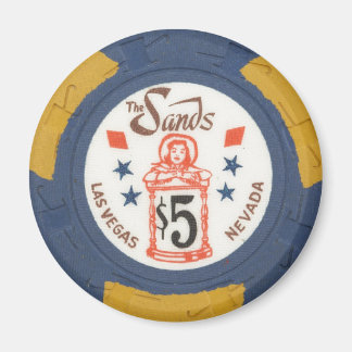 Las vegas casino poker chip magnet