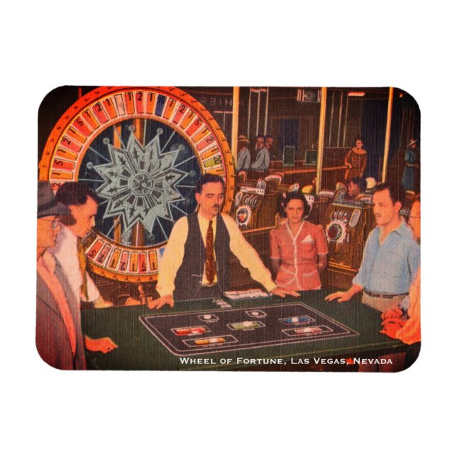 Vintage Las Vegas, Nevada Casino Scene Magnet (Horizontal)