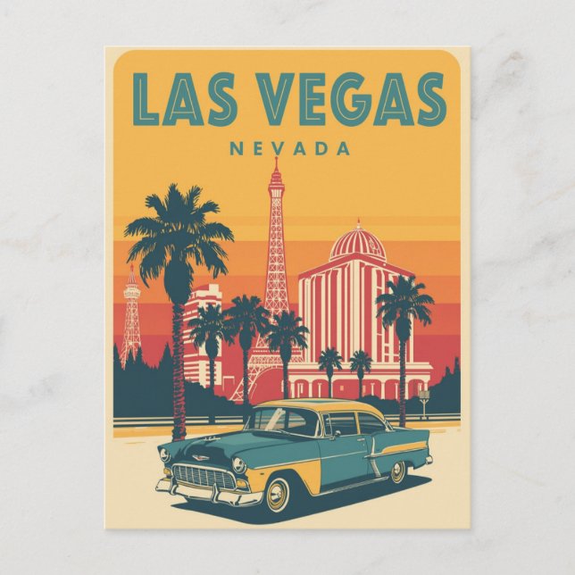 Vintage Las Vegas Nevada Travel Postcard (Front)