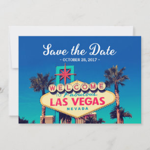 Vintage Las Vegas Photo - Save the Date Wedding