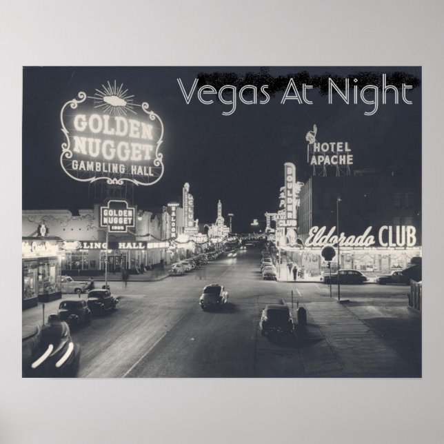 Vintage Las Vegas Strip Poster (Front)