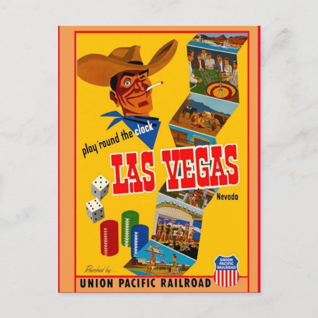 Vintage Las Vegas Travel Postcard (Front)