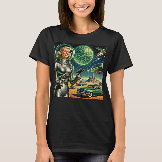 Vintage Laser Beam Pin-Up  T-Shirt (Front)