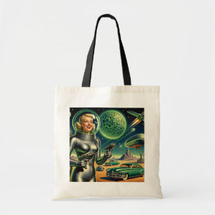 Vintage Laser Beam Pin-Up Tote Bag