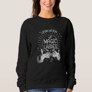 Vintage Lash Witch Magic Eyelash Artist Lash Tech Sweatshirt