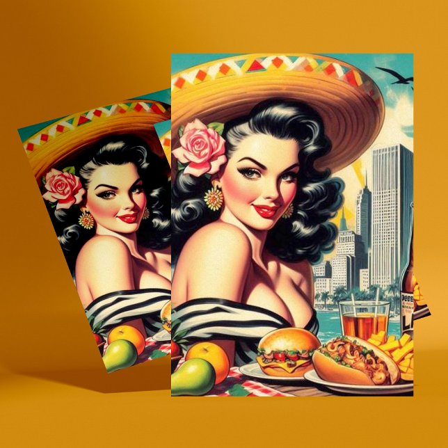 Vintage Latina Painting Postcard (Creator Uploaded)