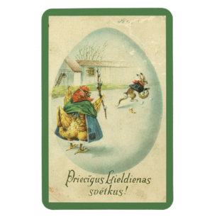 Vintage Latvian Easter Magnet