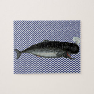 Vintage Laughing Whale Jigsaw Puzzle