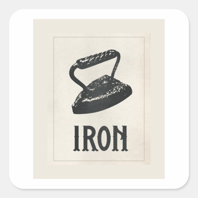 Vintage Laundry I Square Sticker (Front)