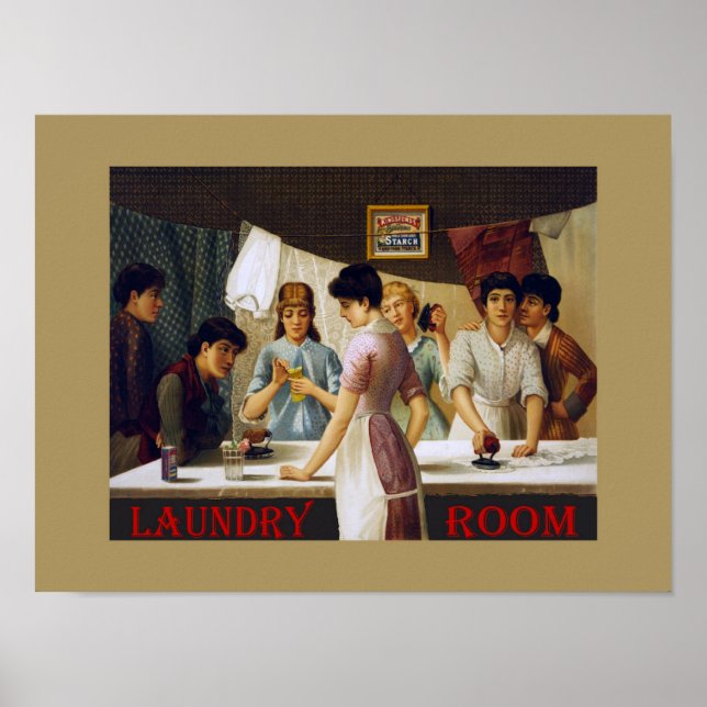 Vintage Laundry Room Poster (Front)