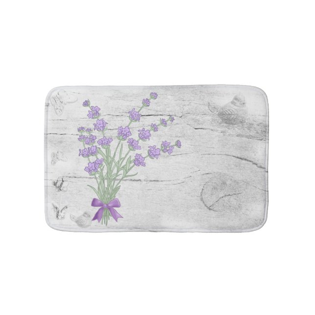 Vintage Lavendel Bath Mat (Front)