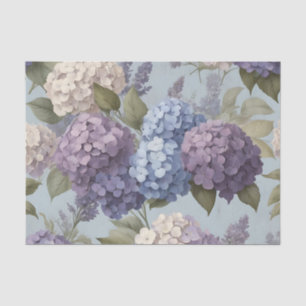 Vintage Lavender and Hydrangea Floral Tissue Paper