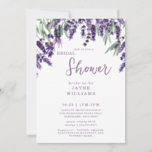 Vintage Lavender Bridal Shower Invitation