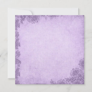 Vintage Lavender Floral Border Invitation