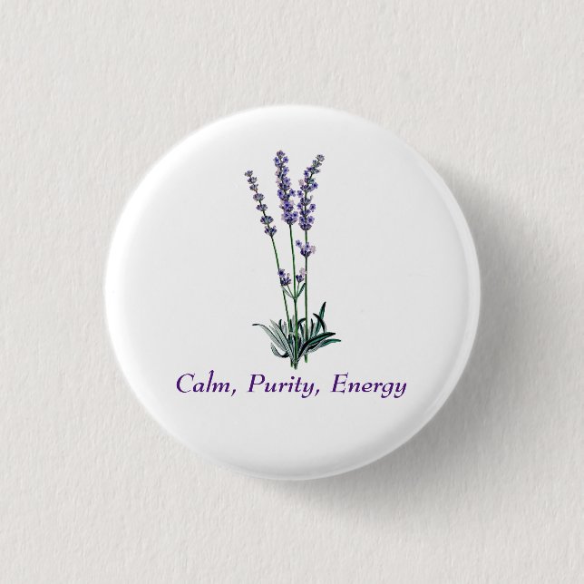 Vintage Lavender Flower 3 Cm Round Badge (Front)