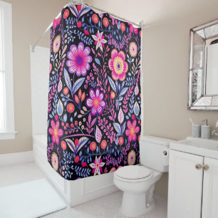Vintage Lavender Flowers Shabby Chic Floral Shower Curtain