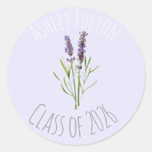 Vintage Lavender for graduations 2026 Classic Round Sticker