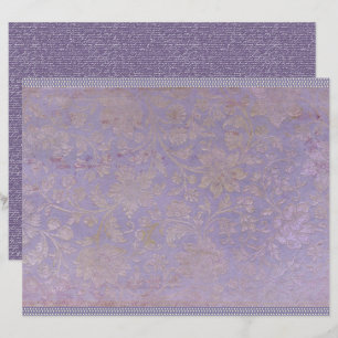 Vintage Lavender Journal Paper Sheet