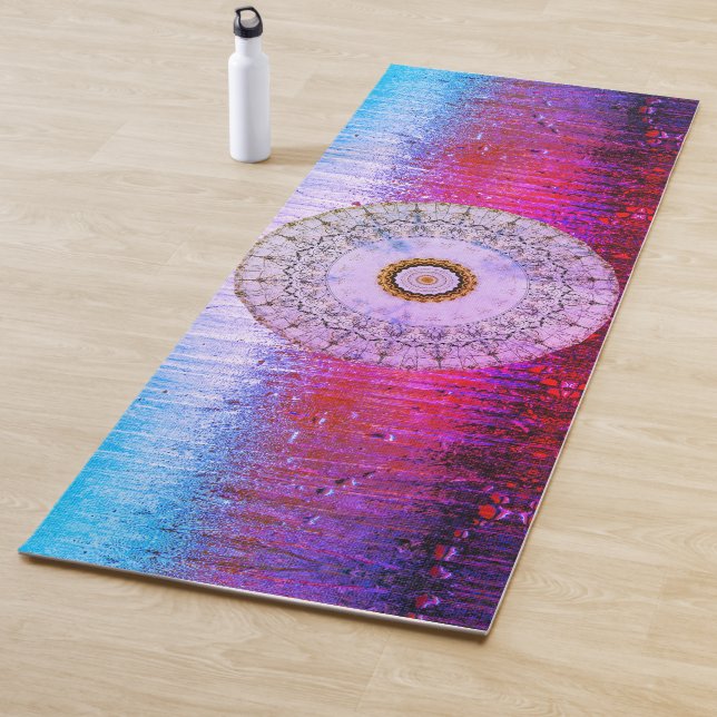 Vintage Lavender Mandala Yoga Mat (In Situ)