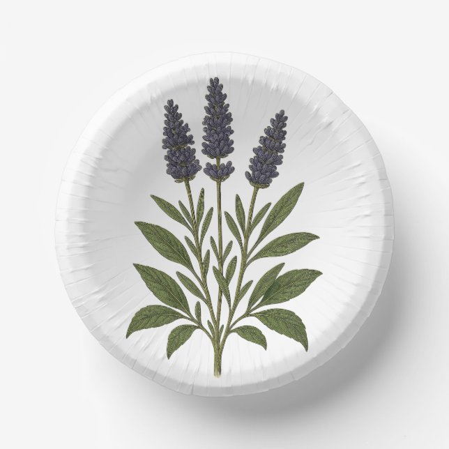 Vintage Lavender Paper Plate (Front)