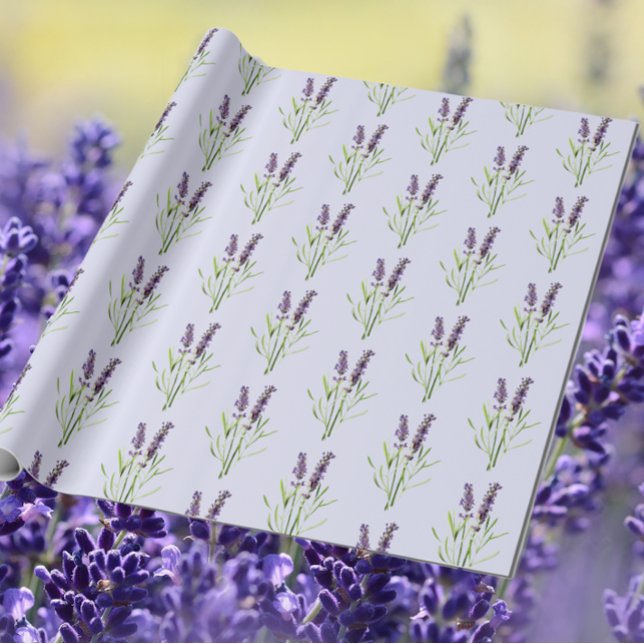 Vintage Lavender pattern-  in lavender Wrapping Paper (Creator Uploaded)