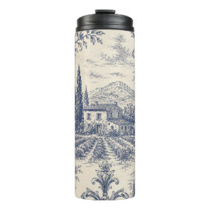 vintage lavender pattern thermal tumbler
