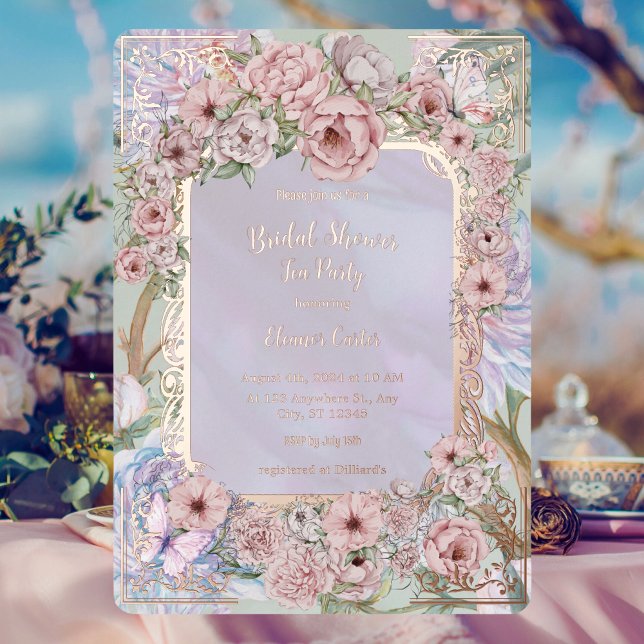 Vintage Lavender Peony Bridal Shower Tea Party (Creator Uploaded)