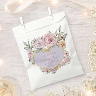 Vintage Lavender Peony Bridal Shower Tea Party  Favour Bags