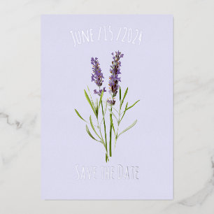 Vintage Lavender - simple floral  - save the date