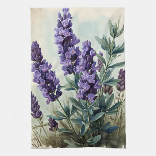 Vintage Lavender Tea Towel