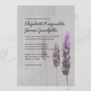 Vintage Lavender Wedding Invitations