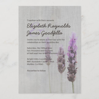 Vintage Lavender Wedding Invitations