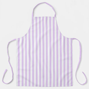Vintage Lavender & White Stripes Striped Apron